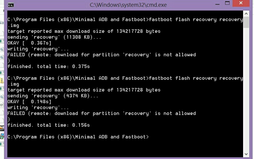 Fastboot flash recovery command